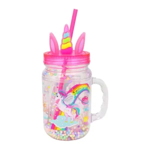 HOT FOCUS Kids Glow in the Dark Unicorn Mason Jar