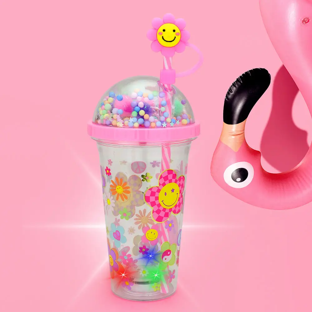 HOT FOCUS Light Up Tumbler Groovy Flower