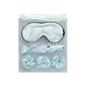 Set de descanso Celavi Sweet Dreams satén antifaz diadema y scrunchies