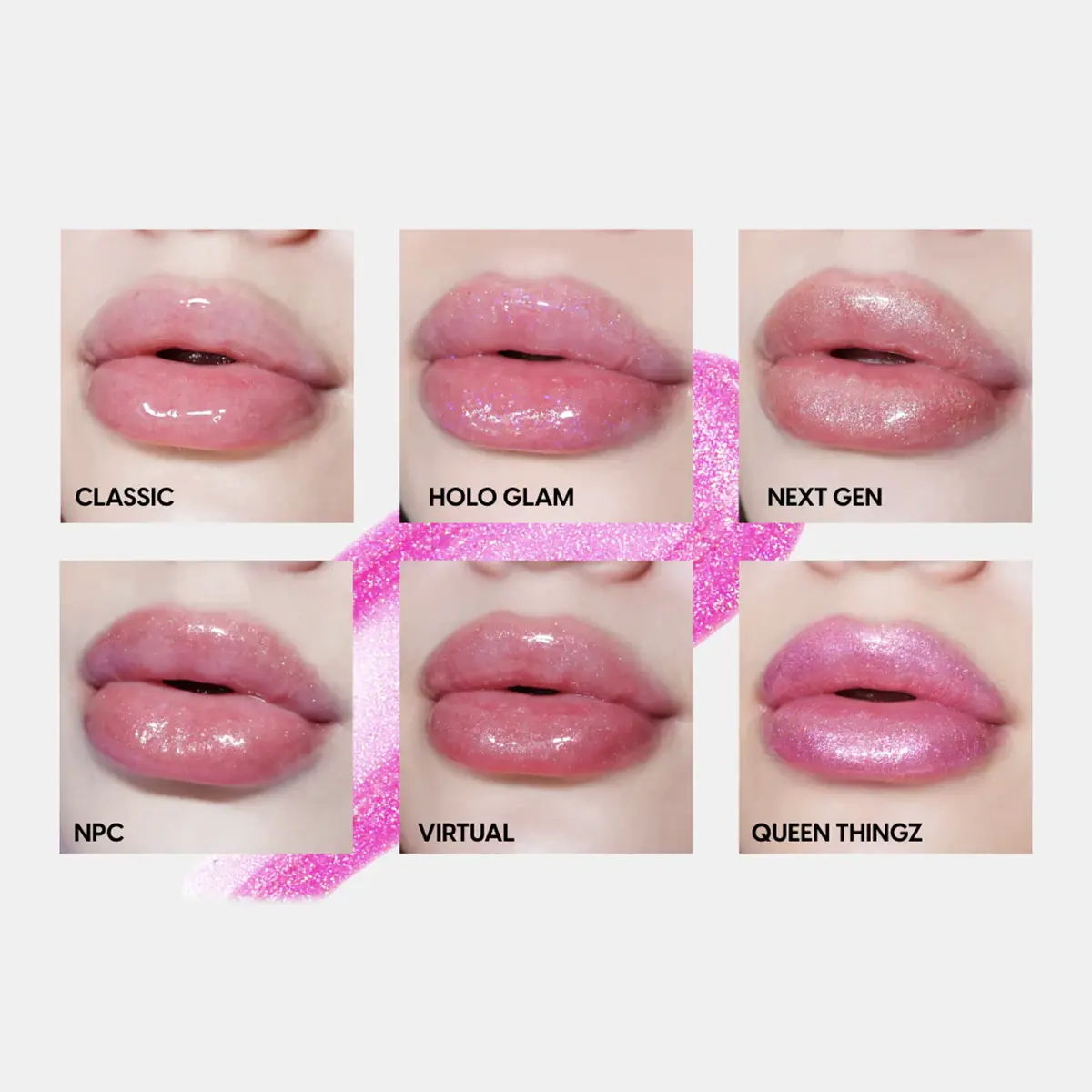 Level Up Lip Gloss, gloss labial hidratante con brillo glitter, ácido hialurónico, aceite de rosa mosqueta y vitamina E, vegano y libre de crueldad