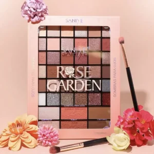 Paleta de sombras Saniye T318 Rose Garden 36 tonos mate y brillantes incluye iluminador contorno y rubor