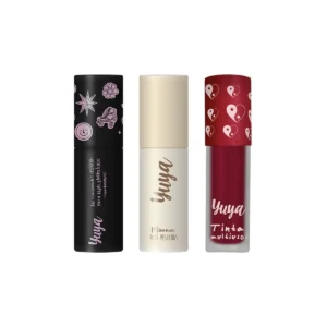 Set Mini Los Tres Más Amados de Yuya con máscara nutritiva, gel multiusos y tinta Yin Yang para un look completo on-the-go