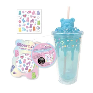 Vaso HOT FOCUS Gummy Bear azul 500 ml con popote