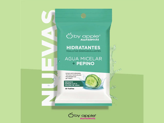 Paquete de toallitas desmaquillantes Ananda con agua micelar y extracto de pepino