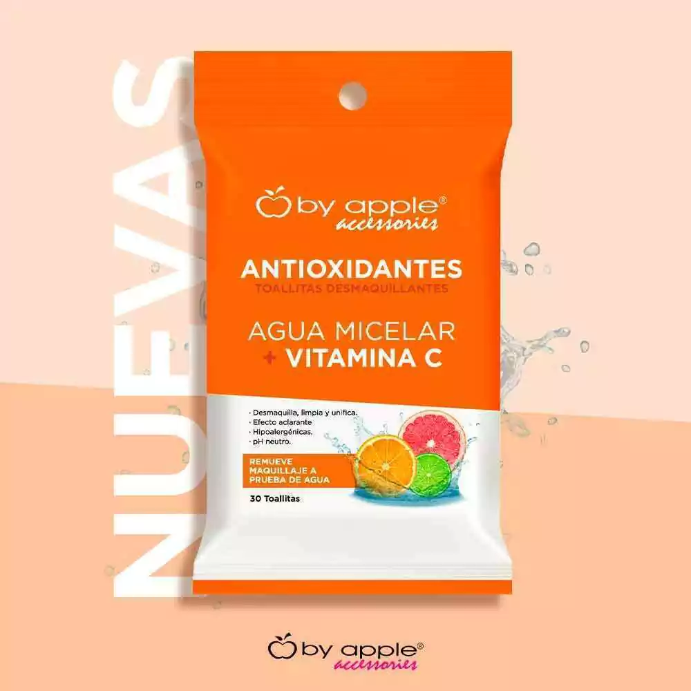 Paquete de toallitas desmaquillantes Ananda con agua micelar y Vitamina C iluminadora
