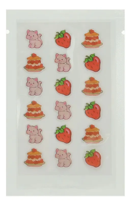 Planilla de 36 parches para acné de hidrocoloide Strawberry Shortcake x Célavi para día y noche
