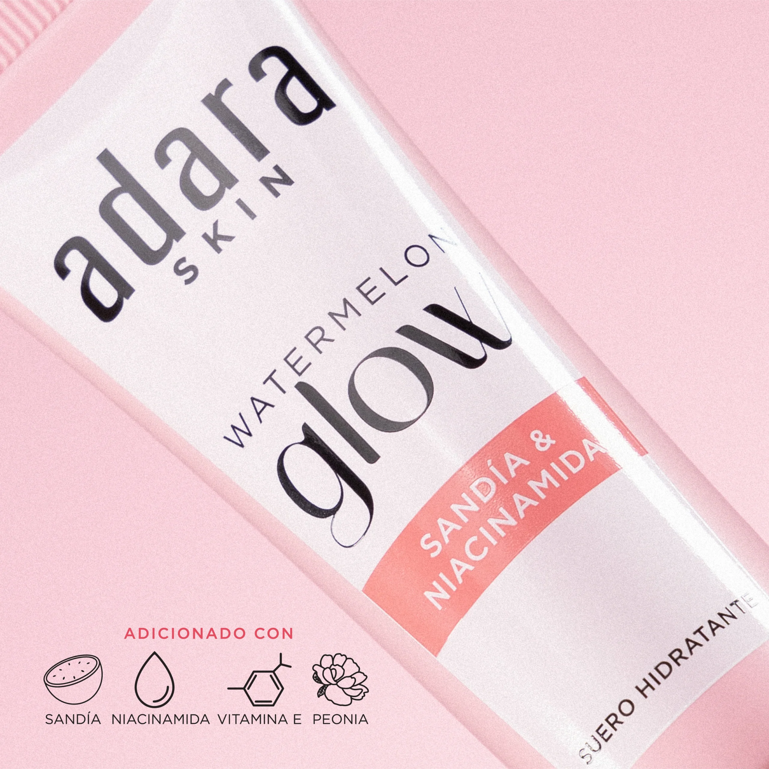 watermelon glow suero facial adara suero con sandia y niacinamida adara adara serum watermelon glow serum facial hidratante adara