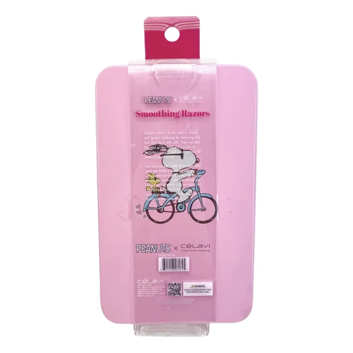 Set de 6 perfiladores rosas para cejas y rostro con estuche metálico de Snoopy colaboración Célavi X Peanuts