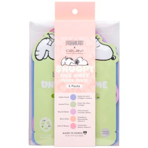 Mascarillas faciales Celavi Snoopy en tela para hidratar y revitalizar la piel