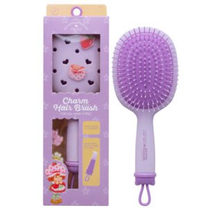Cepillo para cabello Strawberry Shortcake Celavi con charms desenredante suave para uso diario