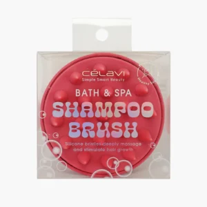 Cepillo de champu color salmon masajeador capilar para limpieza profunda del cuero cabelludo