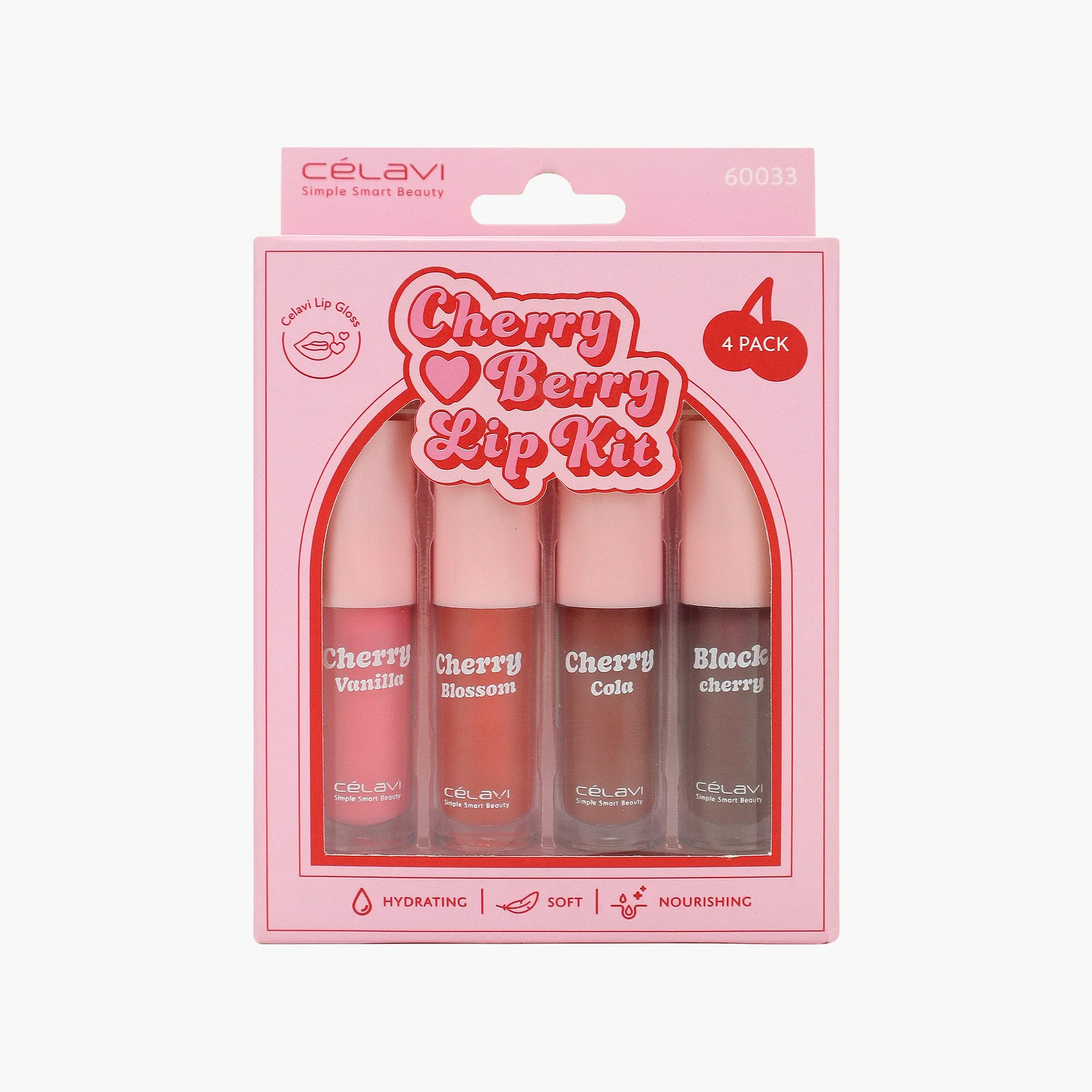 Kit de labios Cherry Berry Celavi maquillaje labios