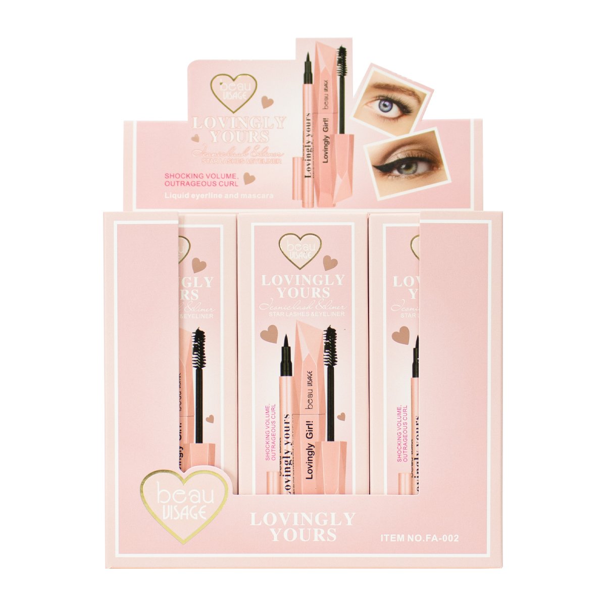 Set Mascara de Pestanas y Delineador Liquido Lovingly Beau Visage