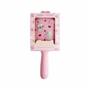 Cepillo para cabello Peanuts Celavi con charms y limpiador integrado desenredante sin tirones