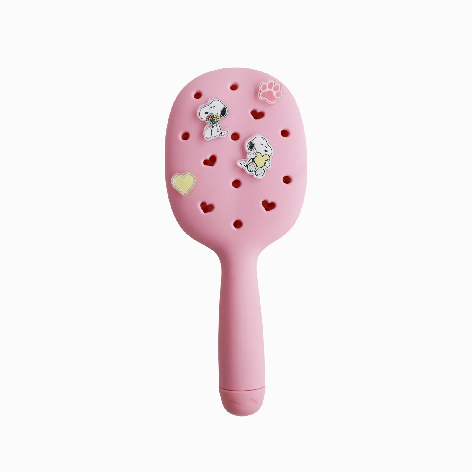 Cepillo para cabello Peanuts Celavi con charms y limpiador integrado desenredante sin tirones