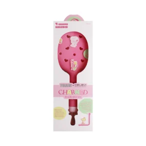 Cepillo para cabello Peanuts Celavi rosa con charms desenredante y diseño ventilado