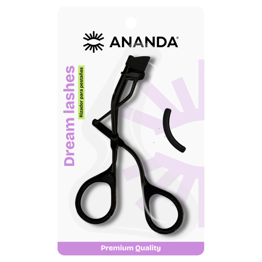 Rizador para pestanas Premium Negro Ananda Cosmetics acero inoxidable