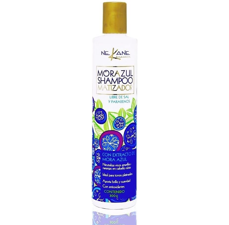 Nekane shampoo mora azul para limpieza del cabello