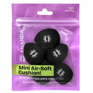 Mini esponjas cushion Ananda para difuminar corrector y maquillaje con precision