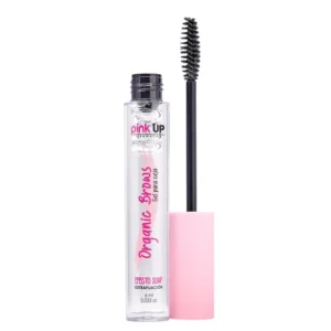 Gel para cejas Pink Up Organic Brows transparente con fijacion y volumen natural
