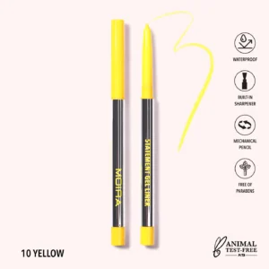 Delineador en gel Moira Beauty tono 010 Yellow de alta pigmentación y larga duración