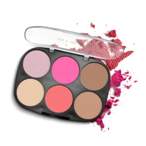 Paleta para rostro Bissú con rubor, iluminador y contorno en diferentes tonos para cada tipo de piel