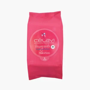 Toallitas faciales Célavi con granada limpiadoras y refrescantes
