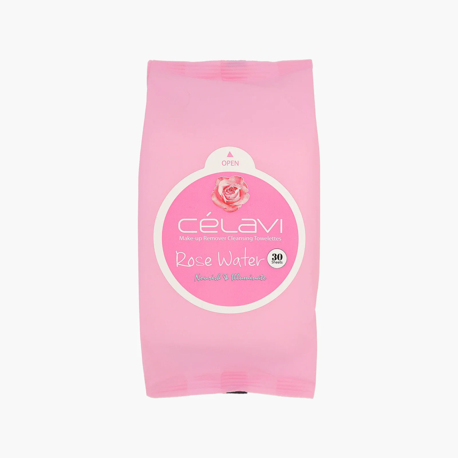 Toallitas faciales Rose Water Cleansing Wipes Célavi con agua de rosas