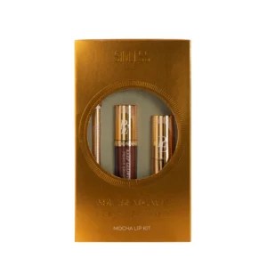 Kit de labios Mocha de Priscy Escoto x Sinless Beauty con labial líquido mate y delineador café cremoso
