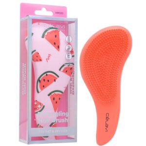 Cepillo desenredante de cabello Celavi Tangle-Free con diseño de sandía y cerdas flexibles antitirones