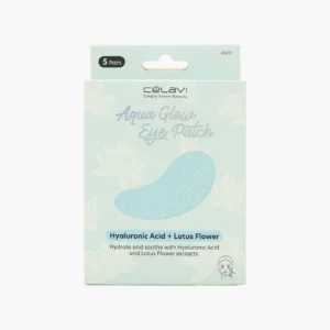 Aqua Glow Eye Patch Celavi con ácido hialurónico y flor de loto para hidratar e iluminar el contorno de ojos