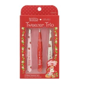Set de 3 pinzas para cejas Strawberry Shortcake Celavi edición especial Rosita Fresita