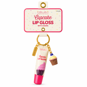 Cupcake Lip Gloss with Charm Célavi brillo labial con diseño de cupcake y llavero decorativo