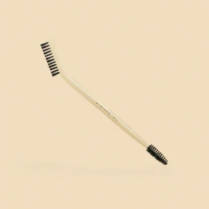 Brocha DĂșo para Cejas Atenea con pincel angular y spoolie para definir y peinar cejas