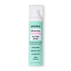 16HR Seal Mattifying Setting Spray MOIRA fijador de maquillaje con acabado matte y larga duración