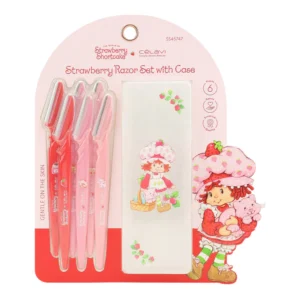 Strawberry Shortcake Razor Set Celavi con rastrillos faciales para perfilado y cuidado personal