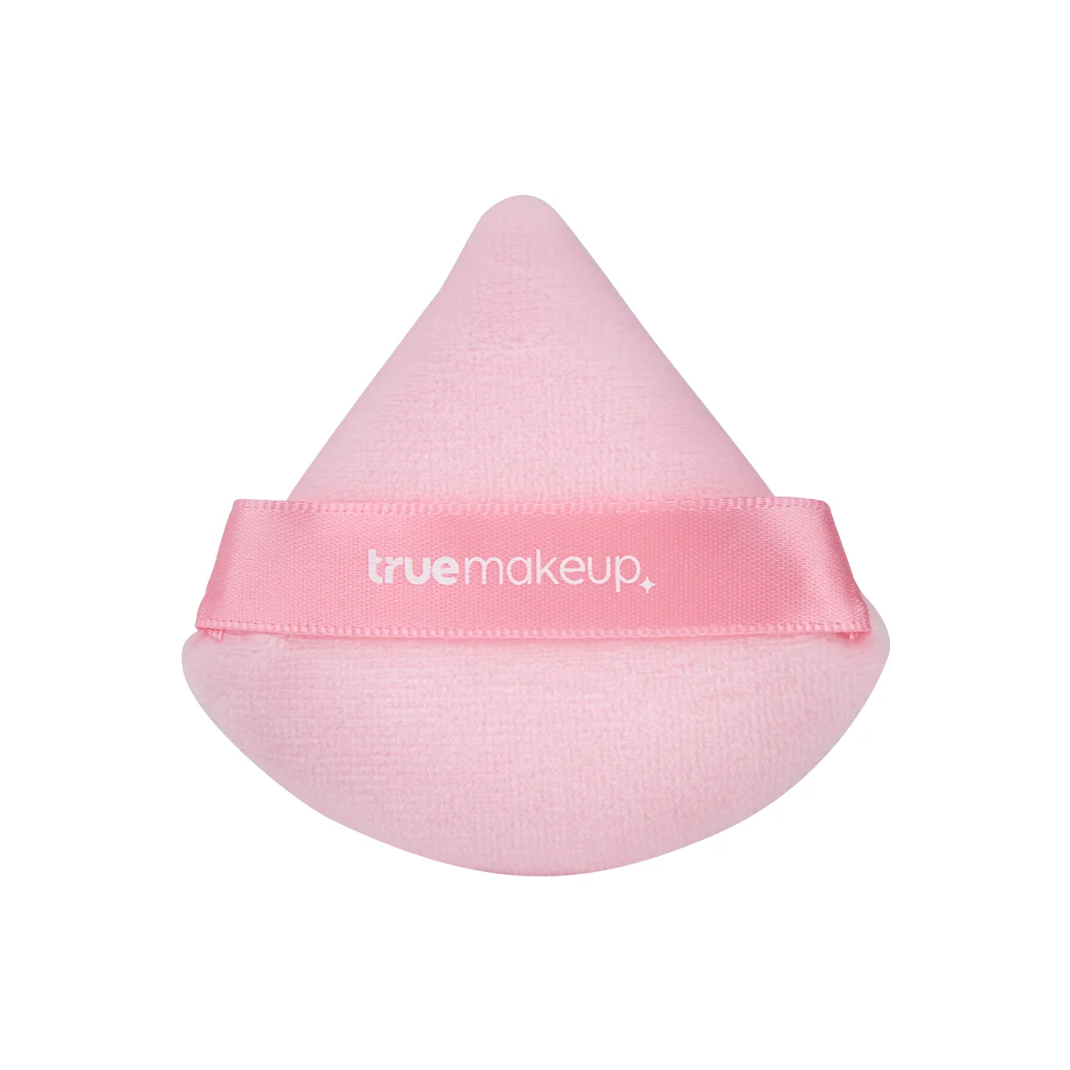 Dream Puff rosa True Makeup set de borlas triangulares para aplicar polvo y sellar maquillaje