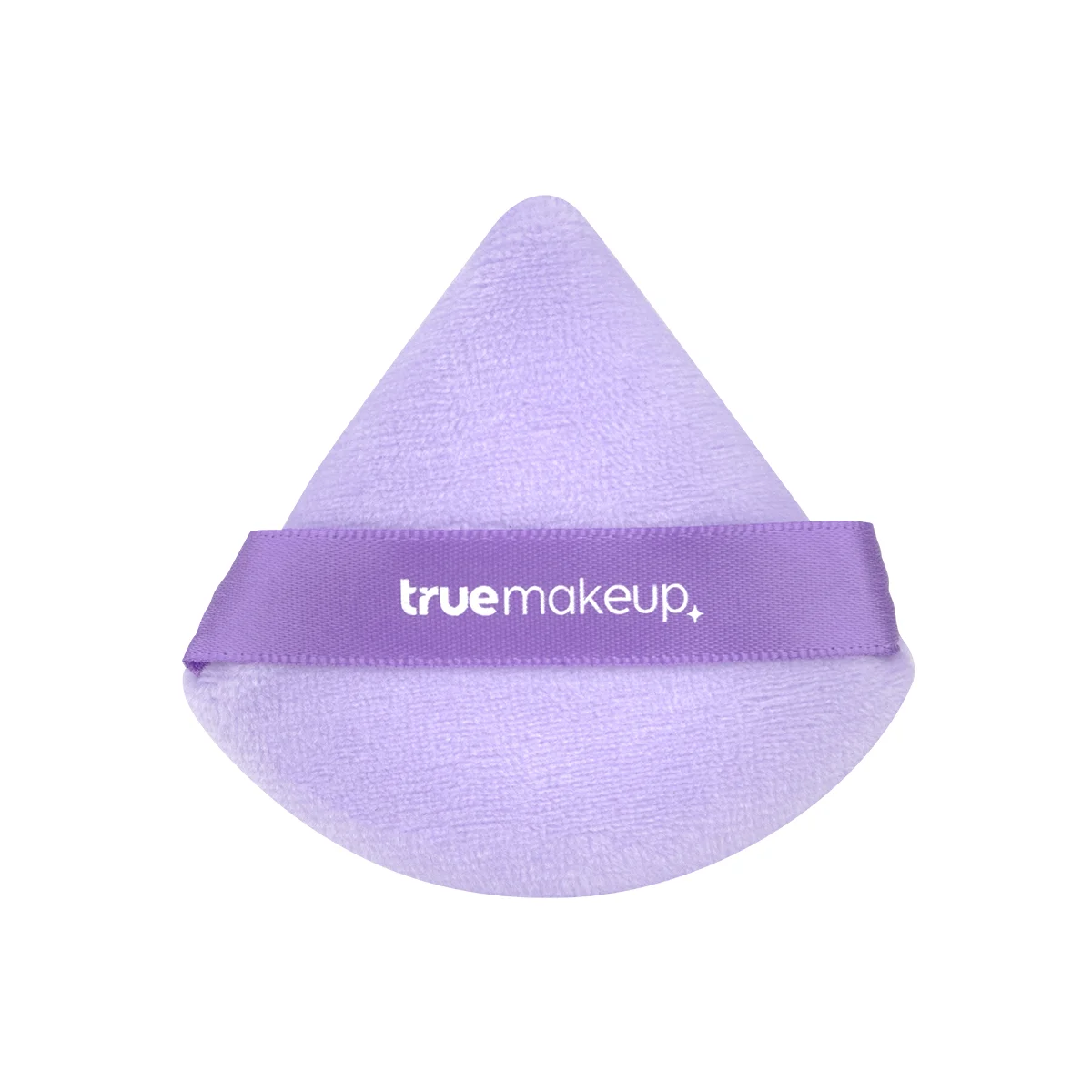 Cotton Puff triangular morada True Makeup set de borlas para aplicar polvo y sellar maquillaje