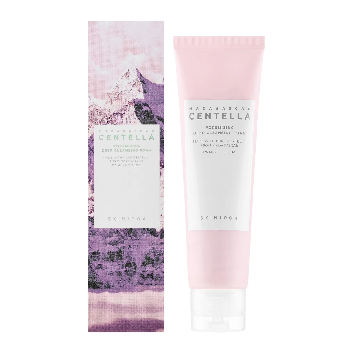 SKIN1004 Madagascar Centella Poremizing Deep Cleansing Foam limpiador facial con Centella Asiática, sal rosa del Himalaya y papaína