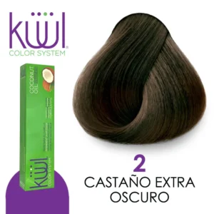 Küül Color System 2 Castaño Extra Oscuro tinte permanente profesional con cobertura total de canas
