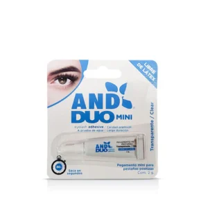 AND DUO Pegamento para Pestañas Mini 2 g adhesivo waterproof libre de látex transparente y negro