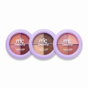 MC Beauty Instant Crush paleta de sombras de ojos con tonos cálidos mate y shimmer de alta pigmentación