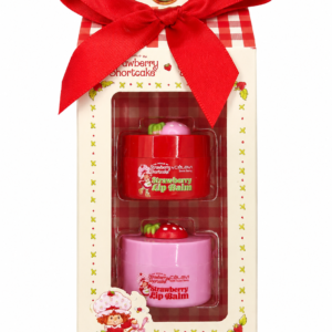 Celavi x Strawberry Shortcake Lip Balm Duo set de dos bálsamos labiales con aroma a fresa y manteca de karité