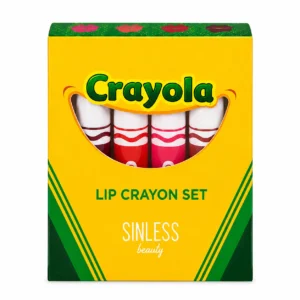 Sinless Beauty Lip Crayon Set Crayola con 4 labiales jumbo de alta pigmentación