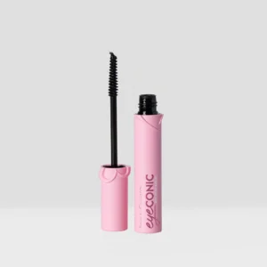 Máscara de pestañas Eyeconic Mega Volume de Beauty Creations con cepillo de fibras de nylon para volumen dramático