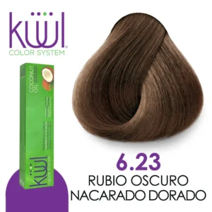 Küül Color System K6.23 Rubio Oscuro Nacarado Dorado tinte permanente profesional con cobertura total de canas