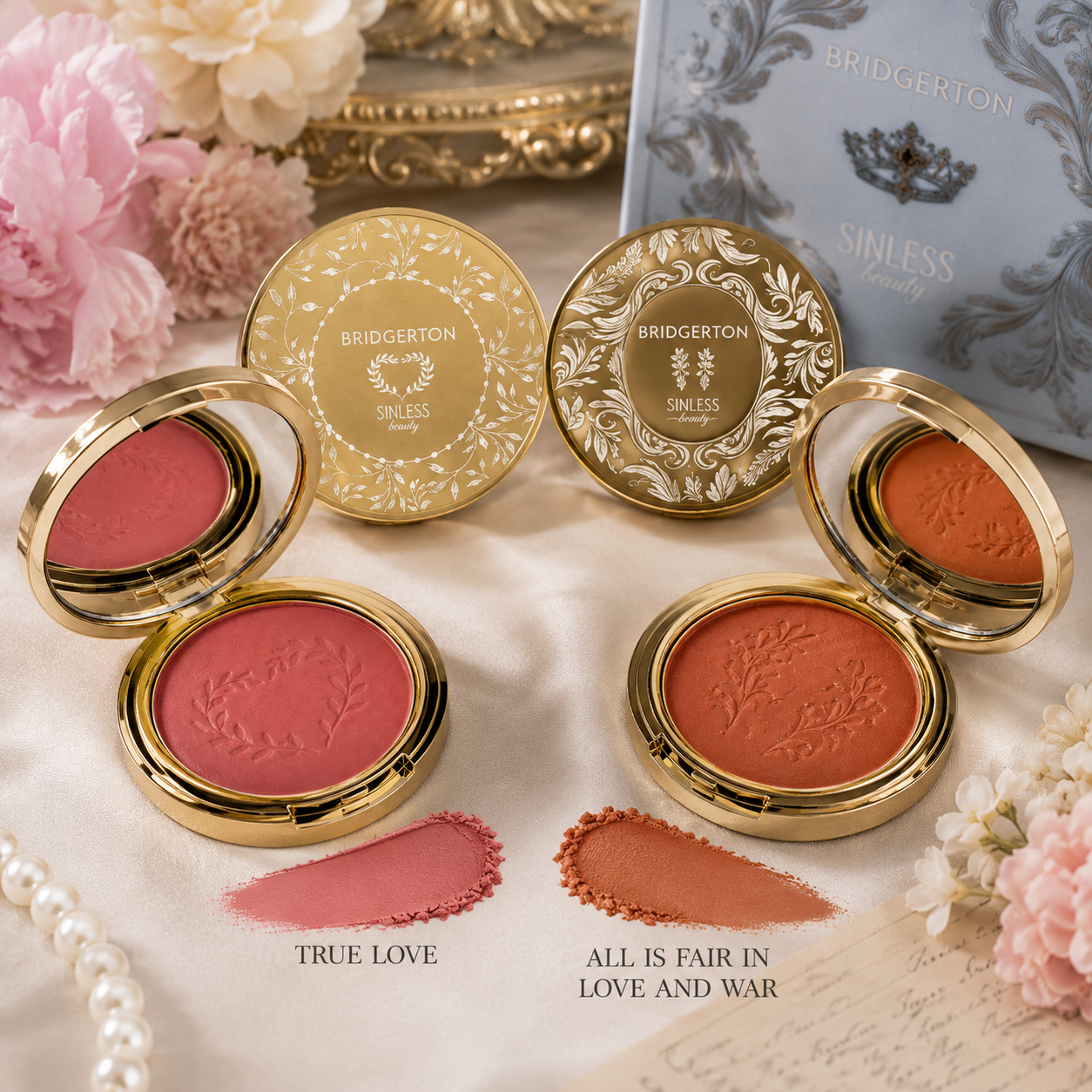 Sinless Beauty Cream Blush Bridgerton disponible en True Love y All Is Fair in Love and War