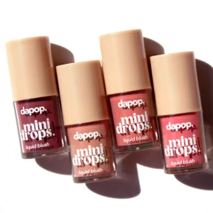 DAPOP Mini Drops Blush rubor líquido matte disponible en cuatro tonos