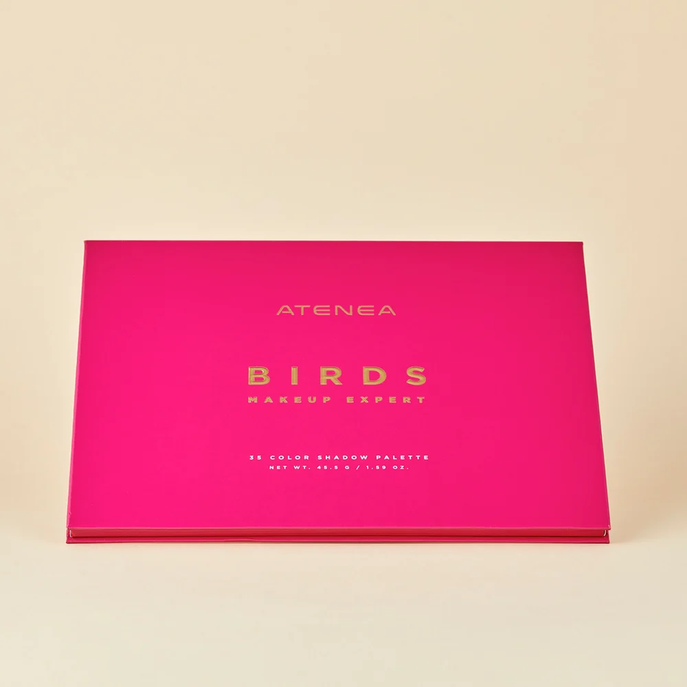 ATENEA Paleta de Sombras Birds Makeup Expert de 35 tonos vibrantes con acabados matte y shimmer