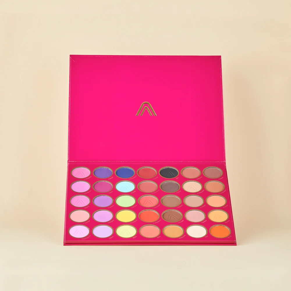 ATENEA Paleta de Sombras Birds Makeup Expert de 35 tonos vibrantes con acabados matte y shimmer